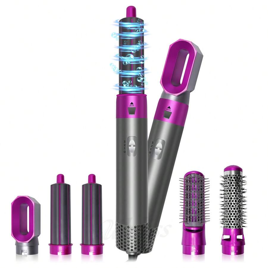 ATOPSKINS Hair Dryer Brush 5-In-1 Straightener,Hair Auto-Wrap Curlers, Professional 110,000 RPM Magic Multi Styler With Attachments,Fast Hot Drying Set For Curling Volumizing Straightening Air Styling - 查看 1