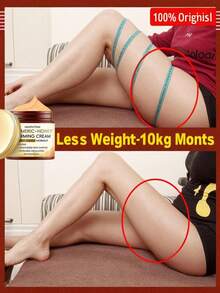 4.23盎司姜黄蜂蜜瘦身霜可以紧致塑身，滋润舒缓肌肤，帮助皮肤血液循环，使皮肤更健康 - 120G/4.23OZ - 查看 3