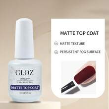 GLOZ 3pcs 15ml Matte No-Wipe Sealing Gel Nail Polish Base Coat Set, Long-Lasting Gel Nail Polish Combo, Removable With LED Lamp, Gift For Women - 無色 - 查看 4