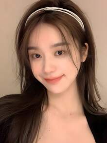 1pc/5pcs Thin Metal Hair Hoops, Side Headband For Outings, Parties, Street Style, Minimalist European Design Hair Accessories, Bow Accessories, White Headband, Hair Accessories, Hair Band,Hairband For Women Head Accessories