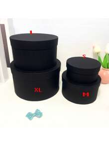 4pcsRound Gift Box, Flower Box, Gift Packaging Box, Suitable For Teacher's Day, Mother's Day, Father's Day, Valentine's Day, Christmas(There Are Slight Color Differences Between Different Batches Of Products, But The Quality Remains Unchanged)