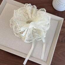 Women Lace Scrunchies Sweet Lace Trim Hair Ties Girl Ballet Ponytail Head Flowers Hair Accessories, Ponytail Holders, Hair Elastics, Hair Rope, Hair Bobbles