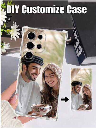 1pc Customized Photo Printed Transparent TPU Anti-Drop Phone Case, Compatible With Apple 16/15/14/13/12/11 Pro/ProMax, Phones. Can Customize Birthday, Couple, Family, Pet, Travel Elements And Photos, Suitable As Thanksgiving, Anniversary, Valentine's Day, Christmas, Birthday Gift For Family, Friends, Girlfriend, Boyfriend