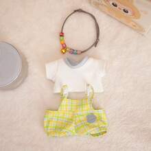Cute Clothing, Bubble Gum Colored Overalls Set, Hat And Top With Overalls And Crossbody Chain, Summer Colorful And Gorgeous Set, Only Selling Clothes - Multicolor - View 3