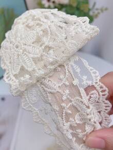 1件装女士性感蕾丝蝴蝶结发箍，优雅日常甜美校园风配饰，适合女士发饰，女士头饰发箍