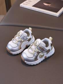 1 双婴儿防滑软底透气运动鞋/幼儿学步鞋，春/秋 - 金色 - 查看 2
