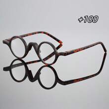 1 buc Ochelari de citit rotunzi retro pentru bărbați, vintage, mici, personalizați, eleganți, ușori, de înaltă calitate, vedere clară pentru computer, citit, jocuri, disponibili în 100-350 de grade