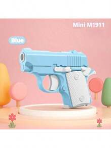 1 pieza Juguete de pistola nueva modelo 2025 para niños - Mini pistola M1911 - Mecanismo de enlace - Retroceso automático por resorte - Mini pistola pequeña - Regalo de cumpleaños/Pascua/Halloween/Navidad - Regalo perfecto - Juguete