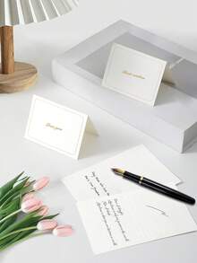 1 张可定制贺卡，带有个性化文字、姓名、艺术字体、白色折叠生日、情书、礼物、信封，适用于礼物、生日、派对、婚礼邀请函、乔迁、圣诞节、情人节、宴会门票，适合男士、女士、情侣、母亲、父亲学校用品、返校 - 彩色 - 查看 2