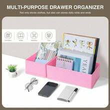 Organizadores plegables para bebé y almacenaje & Organizador de cómoda para dormitorio, Organizador de cajones de ropa, Organizador de armario - Organizador de cómoda de guardería para ropa interior, calcetines, baberos, etc. - Rosa - Ver 4
