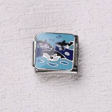 1 件海洋系列不锈钢手链组件，以夏季度假海滩风景为主题，DIY 制作手链项链首饰，可自由搭配不同风格 - 銀色 - 查看 13