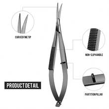 1 件超精细弧形指甲剪，男女通用，小型修甲修脚手指脚趾甲指甲角质层剪刀 - 黑色 - 查看 2