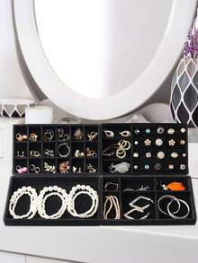 1pc Necklace Display Tray With 20 Hooks, Necklace And Pendant Jewelry Display Box, Jewelry Display Tray, Jewelry Drawer Organizer, Stackable Jewelry Storage Box, Necklace, Pendant Display Box Jewelry Display Box For Women And Girls, Storage Organizer, Travel Box, Back To School Summer, Jewelry And Decor, Ideal Christmas Gift, Valentine's Day Gift For Women Storage Organizer Travel Essentials Back To School Dormitory Storage - Multicolor - View 9