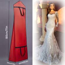 1pc/2pcs Breathable Garment Bag For Wedding Dress, Bridal Gown, Evening Dress, Suit Jacket, Anti-Dust Storage Bag, White Garment Cover For Closet Or Travel, Fits Long Dresses, Transparent Dress Bag Clothing Protective Cover, Dust-Proof Clothing Cover, Wardrobe Protective Cover, Clothing Dust-Proof Cover, Clothing Cover, Long Clothing Cover, To Prevent Dust, Moisture, Insect Pests, Travel Clothing Bag, Portable Clothing Cover, Wrinkles And Quality Degradation, Suitable For Hanging Dresses, Wedding Dresses Or Business Suits. Wedding Dress Storage,Personalized Wedding Favors,Wedding Decor,Groom Dust Cover,Bride,Bridal,Best Man, Bridesmaid