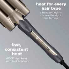INFINITIPRO By  3 Barrel Curling Iron, Hair Waver, Create Beachy Waves, Long-Lasting Waves For Use On Medium To Long Hair - Multicolor - View 5