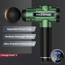 BENBO Massage Gun, LCD Display, Portable Fascia And Body Massage Gun, Light Weight, Rechargeable, With 8 Replaceable Massage Heads, A Fascia Gun Suitable For The Whole Family, Office, Gym, Christmas, New Year, Thanksgiving, A Great Gift - Solid Color - View 11