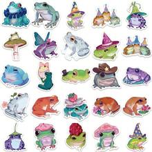 SCXXBSW 50 片可爱青蛙 PVC 贴纸 - 彩色贴花适用于笔记本电脑、手机壳、吉他、滑板等。 - 彩色 - 查看 8