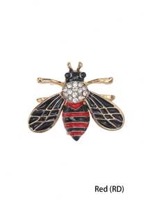Crystal Bee Brooch For Women Men Insect Pin Suit Dress Pin Accessories Party Banquet Jewelry Gift