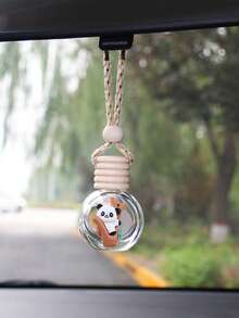 1 pieza Adorno colgante de botella de perfume con diseño de panda para el interior del coche, accesorio para el espejo retrovisor - Unitalla - Ver 15