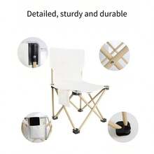 Outdoor Waffle Folding Table, Portable, Camping, BBQ, Thickened Foldable Table For Outdoor Camping, Folding Portable Folding Chair, Art Painting, Picnic Leisure Chair, Art Student, Fishing Chair