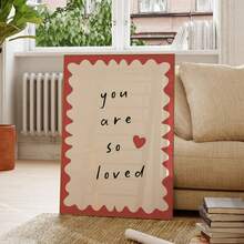 One "You Are Deeply Loved" Baby Room Wall Decoration, A Frameless Print Of Gentle Parenting Affirmations, Suitable For Family Room Decoration, Newborn Gift, And Cozy Home Decor (Positive Parenting Wall Art). - Multicolor - View 1
