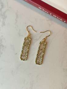 1 par de pendientes con decoración de concha dorada, adecuados para uso diario de mujeres, regalo para amigas y hermanas, regalo de cumpleaños