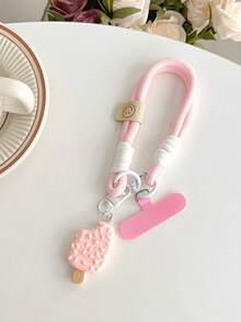 Dây đeo điện thoại/dây đeo cổ tay hình que kem dễ thương, dây đeo cổ tay hoạt hình khi đi du lịch/ngoài trời, dây ngắn đựng điện thoại/máy ảnh/chai nước - Nhiều màu - Xem 7