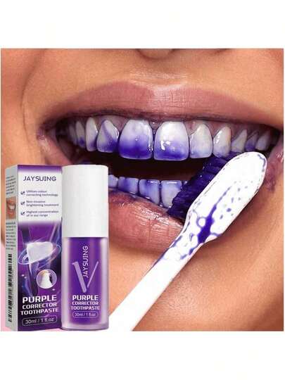 Purple Toothpaste For Fresh Breath Cleaning, Teeth And Oral Care