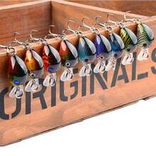 1 件/3 件/5 件/10 件迷你旋转鱼饵，3 钩长距离硬鱼饵，户外钓鱼装备