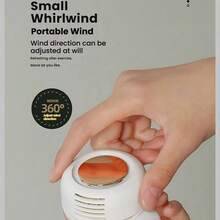 مروحة صغيرة قابلة للتثبيت، مروحة المكتب الصغيرة العاصفة، مناسبة للحمل عند الخروج، تصميم مدمج للحمل بسهولة عند الخروج، هدايا صغيرة مثيرة - أبيض - مشاهدة 4