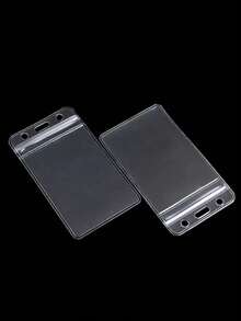 10个/50个PVC透明卡套，胸卡展卡，学生卡，公交卡，工作卡套，适用于保护饭卡，照片，偶像卡，证件照保护膜，返校用品，学校用品，办公用品 - 彩色 - 查看 5