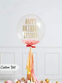 1 بالون شفاف قابل للتخصيص، بالون اسم شخصي، صمم بالونك الخاص، هدية عيد الحب، حفلة عيد الميلاد، ديكور الزفاف، حائط/باب البالون، ديكور حفلة شخصي، حفلة الذكرى السنوية، ديكور حفلة الخطوبة، نشاط فني للأطفال، ديكور المنزل، إنشاء جو العطلات، تذكار - متعدد الألوان - مشاهدة 6