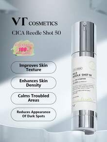 VT COSMETICS CICA Reedle Shot 50，强化肌肤屏障，抵御污染，快速吸收的Aqua Tech保湿配方，温和呵护敏感肌肤，15分钟舒缓肌肤，纯净配方，适合季节更替，方便旅行携带，妆前乳，韩国化妆品，50毫升/1.69液盎司 - 01 - 查看 2