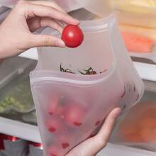 5个装EVA食品保鲜袋，冰箱食品储存袋，水果蔬菜包装袋，食品密封袋，可重复使用