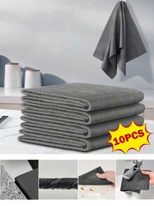 5 pièces Chiffons de nettoyage en microfibre pour le verre, chiffon de nettoyage magique épaissi, lingettes humides en fibre super douce 2025, chiffon de nettoyage en microfibre épais, sans traces d'eau, convient pour le nettoyage des fenêtres, de la cuisine et des articles ménagers, chiffon de nettoyage pour le verre à usage multiple, lavable et réutilisable, absorbe l'eau efficacement, élimine les traces d'eau, 1 pièce - Multicolore - Voir 8