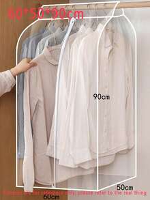 Funda protectora contra el polvo para ropa, bolsa colgante antipolvo, bolsa de almacenamiento de abrigos completamente cerrada, bolsa colgante transparente larga para almacenamiento en armario, funda cerrada en la parte inferior para perchero, protector de ropa para armario para abrigos, trajes, vestidos, almacenamiento en dormitorio y armario del hogar, organización y almacenamiento del hogar