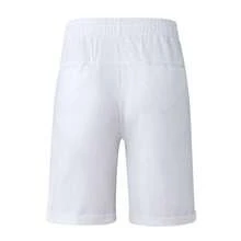 Men's Breathable Linen Beach Shorts, Summer Loose Men's Trousers - 白色 - 查看 9