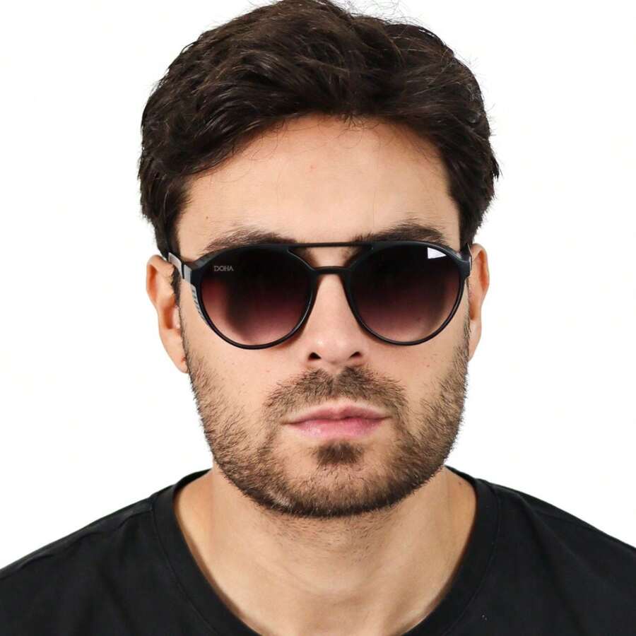 Boss Doha Men's Steampunk Sunglasses - Grey - View 1