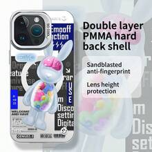 Bunnies 1pc Genius Rabbit Printed PMMA Shockproof Mobile Phone Case Cover, Personalized Phone Case, Available In Multiple Colors - Genius Bunny Print - View 1