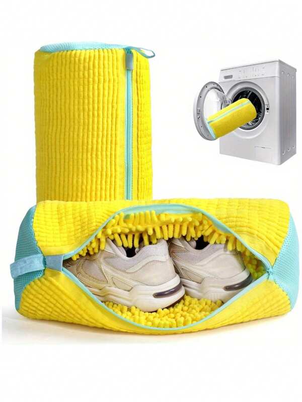 1 pièce/2 pièces Sac de lavage de chaussures pour machine à laver, Sac de lessive anti-déformation, Accessoires essentiels pour personne négligée