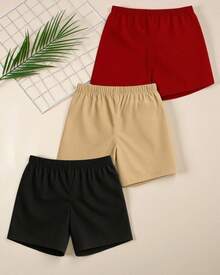 Young Boys Shorts - Red - View 2