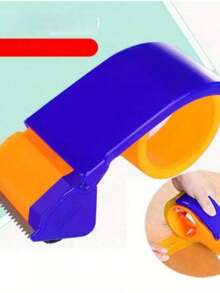 Aplicador de Fita Adesiva Suporte Fita Durex Embalagem Caixas Suporte de Mão Plástico Fita Embalagem - 1 Suporte Fita Durex (NS-4533) - Visão 2