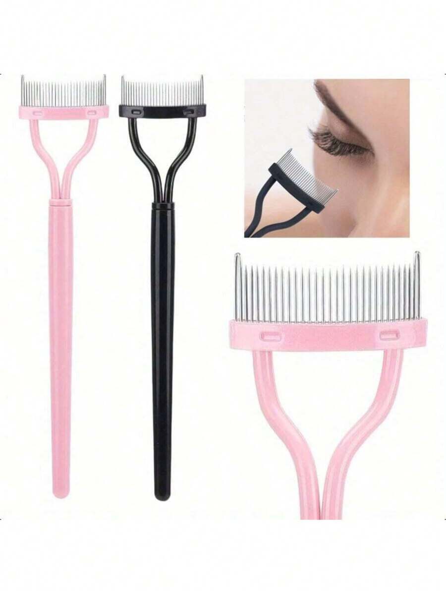 2pcs Eyelash Separator Tools Eyelash Brush Eyelash Comb Separator Definer Eyelash Comb For Combing And Separating Eyelashes,Makeup,Cheap,Room Decor,Vanity,Travel,Bedroom,Makeup Accessories