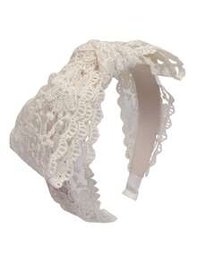 1件装女士性感蕾丝蝴蝶结发箍，优雅日常甜美校园风配饰，适合女士发饰，女士头饰发箍