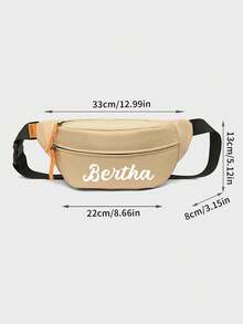 [可定制] 个性化文字/姓名男女通用斜挎包/腰包，日常休闲使用，时尚百搭，小巧轻便，情人节、母亲节、周年纪念日、生日的最佳礼物 - 彩色 - 查看 7