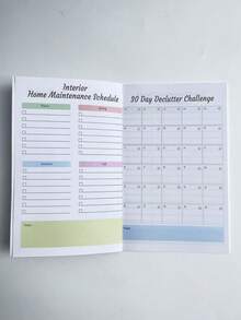 1 件 ADHD 清洁计划、家庭清洁时间表、年度清洁清单计划器、每周和每月清洁清单笔记本、学校用品、返校