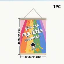 1pc Baby Room Decor Nursery Wall Art. Children's Room Wall Decal Art Poster . My Little Universe. Space Travel . Children's Posters, Vintage Cute Inspirational Posters, Children's Gifts . Girls Kids Room Decor, Girls Room Decor, Boho Kids Room Decor - Multicolor - View 18