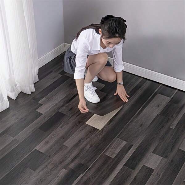 Cycleader 25 piezas/50 piezas Piso de madera vintage 3D autoadhesivo antideslizante, baldosas de piso de vinilo autoadhesivas DIY, baldosas de piso decorativas para cocina, dormitorio, adecuadas para dormitorio, sala de estar, baño, comedor, cocina, decoración de pared, decoración del hogar, renovación del hogar, papel tapiz, decoración de sala de estar, decoración de habitación, baldosas de piso, baldosas de piso autoadhesivas, despegar y pegar