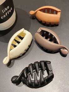 1个/4个香蕉形扭扭发夹，马尾辫专用，香蕉发夹，发饰，女士发饰，秋季，旅行，美发工具，女士配饰，美发用品，秋季，女士发饰，美发工具，美发用品，用品，美容配饰，礼物，旅行，女士礼物，美发用品，圣诞礼物 - 彩色 - 查看 3