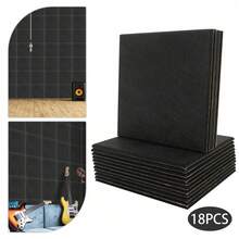 YUNRUX 18-Piece Soundproofing Acoustic Panels, High-Density Sound Absorbing Wall Tiles - A - 查看 1